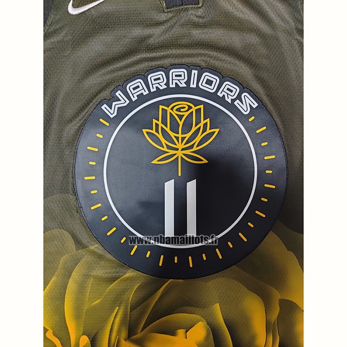 Maillot Golden State Warriors Klay Thompson NO 11 Ville 2022-23 Noir